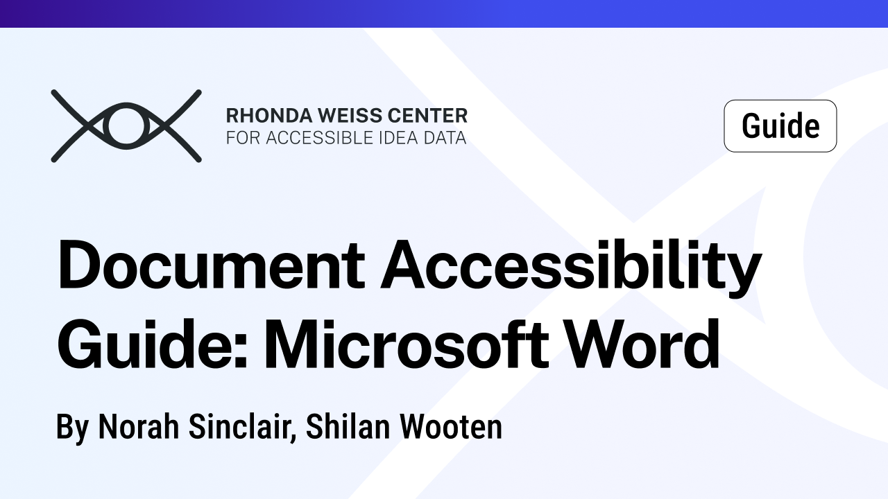 Resources | Rhonda Weiss Center for Accessible IDEA Data